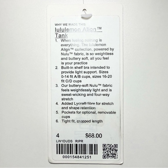 Lululemon Align Tank Top *Light Support, A/B Cup in Ripened Raspberry - Picture 3 of 9